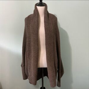 Cozy Express brown knit cardigan sweater